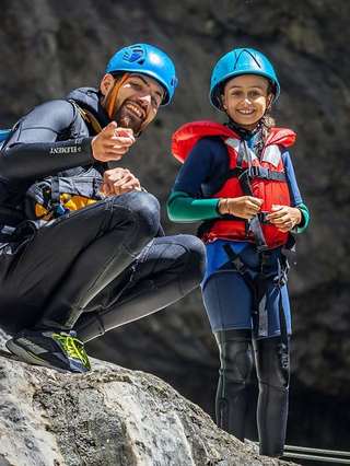 Aquatrekking-Action im Verdon